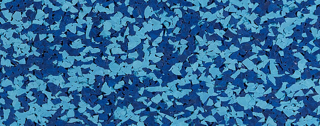 50% bleu clair/50% bleu foncé